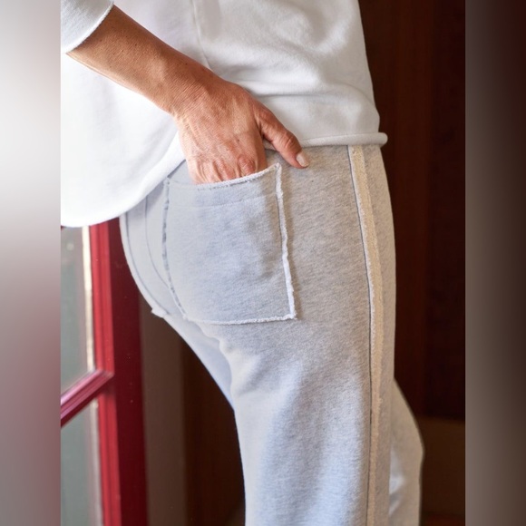 Frank & Eileen Bella Italian Sweatpants Triple Fleece Heather Grey Melange - Picture 3 of 9